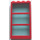 LEGO Red Window 1 x 4 x 6 with 3 Panes and Transparent Light Blue Fixed Glass (6160 / 75336)