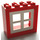 LEGO rot Fenster 2 x 4 x 3 Rahmen mit Weiß Pane