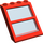 LEGO rot Fenster 4 x 4 x 3 Roof mit Centre Bar und Transparent Light Blau Glas (6159)