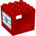 LEGO Red Window Frame 4 x 4 x 3 with Blue cross star on stripes (11345 / 15981)