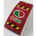 LEGO Red Windscreen 4 x 8 x 2 Curved Hinge with Octan logo and black/yellow warning stripes Sticker (46413)