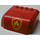 LEGO Rojo Parabrisas 5 x 6 x 2 Curvo con Fuego logo Pegatina (61484)