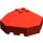 LEGO rouge Pare-brise 6 x 6 Octagonal Canopée avec trou d&#039;axe (2418)