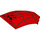 LEGO Red Windscreen 6 x 8 x 2 Curved with Spider Web (40995 / 106206)