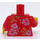 LEGO Red Woman in Red Patterned Dress Minifig Torso (973 / 76382)