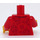 LEGO Red Woman in Red Patterned Shirt Minifig Torso (973 / 76382)