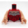 LEGO Rood Wonder Vrouw met Dark Blauw Poten en Zilver Tiara Minifiguur Torso (973 / 76382)