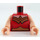 LEGO Rot Wonder Frau mit Kurze Beine Minifigur Torso (973 / 76382)