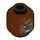 LEGO Reddish Brown Aaron Cash Minifigure Head (Recessed Solid Stud) (3626 / 30871)