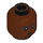 LEGO Reddish Brown Agen Kolar Head (Recessed Solid Stud) (3626 / 11006)