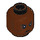 LEGO Reddish Brown Agen Kolar Head (Safety Stud) (3626 / 11006)