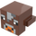 LEGO Reddish Brown Animal Head with Minecraft Cow Face (20056 / 106294)