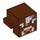 LEGO Reddish Brown Animal Head with Minecraft Cow Face (20056 / 106294)