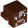 LEGO Reddish Brown Animal Head with Minecraft Cow Face (20056 / 106294)