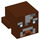 LEGO Reddish Brown Animal Head with Minecraft Cow Face (20056 / 106294)