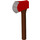 LEGO Reddish Brown Axe (Medium) with Red Head and Silver Edge (16994 / 96475)