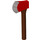 LEGO Reddish Brown Axe with Red Head and Silver Edge (16994 / 96475)