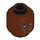 LEGO Reddish Brown Barry Minifigure Head (Recessed Solid Stud) (3626 / 24392)