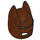 LEGO Roodachtig bruin Batman Cowl Masker met Stitches met hoekige oren (10113 / 29253)