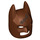 LEGO Roodachtig bruin Batman Cowl Masker met Stitches met hoekige oren (10113 / 29253)