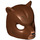LEGO Rötlich-braun Bear Maske mit Dark Brown Fur (19600)