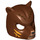 LEGO Reddish Brown Bear Mask with Medium Dark Flesh Muzzle and Orange Slash Marks (21216)