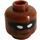 LEGO Reddish Brown Black Vulcan Minifigure Head (Recessed Solid Stud) (3626 / 36140)