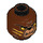 LEGO Reddish Brown Bladvic Head (Recessed Solid Stud) (3626 / 21228)