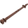 LEGO Brun rougeâtre Boat Mast 2 x 2 x 20 Trou d&#039;axe en forme de «x» aligné en coin (48002)
