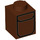 LEGO Reddish Brown Brick 1 x 1 with black pocket (3005)