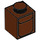 LEGO Brun rougeâtre Brique 1 x 1 avec Noir pocket (3005 / 39354)