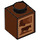 LEGO Brun rougeâtre Brique 1 x 1 avec Cocoa Carton (Cow et Chocolate) (3005 / 21662)