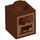 LEGO Reddish Brown Brick 1 x 1 with Cocoa Carton (Cow and Chocolate) (3005 / 21662)