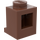 LEGO Roodachtig Bruin Steen 1 x 1 met Koplamp (4070 / 30069)
