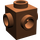 LEGO Brun rougeâtre Brique 1 x 1 avec Goujons sur Quatre Sides (4733)