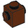 LEGO Brun rougeâtre Brique 1 x 1 avec Goujons sur Deux Côtés opposés (47905)