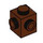 LEGO Reddish Brown Brick 1 x 1 with Two Studs on Adjacent Sides (26604)