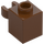 LEGO Roodachtig bruin Steen 1 x 1 met Verticaal Klem (Open &#039;O&#039;-clip, holle knop) (60475 / 65460)