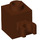 LEGO Reddish Brown Brick 1 x 1 with Vertical Clip (Open &#039;O&#039; Clip, Hollow Stud) (60475 / 65460)