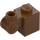 LEGO Rötliches Braun Stein 1 x 1 x 2 mit Scroll und Offene Noppe (20310)