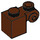 LEGO Brun rougeâtre Brique 1 x 1 x 2 avec Scroll et Stud ouvert (20310)