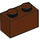 LEGO Rötlich-braun Backstein 1 x 2 mit Unterrohr (3004 / 93792)