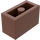 LEGO Roodachtig Bruin Steen 1 x 2 met buis aan de onderzijde (3004 / 93792)