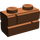 LEGO Rötlich-braun Backstein 1 x 2 mit Embossed Bricks (98283)
