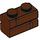 LEGO Rötlich-braun Backstein 1 x 2 mit Embossed Bricks (98283)