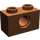 LEGO Rötlich-braun Backstein 1 x 2 mit Loch (3700)