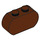 LEGO Reddish Brown Brick 1 x 3 with Rounded Ends (35477)