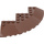 LEGO Roodachtig bruin Steen 10 x 10 Rond Hoek met Tapered Rand (58846)