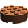 LEGO Roodachtig Bruin Steen 4 x 4 Ronde met Gat (87081)