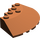 LEGO Rötlich-braun Backstein 6 x 6 Runden (25°) Ecke (95188)
